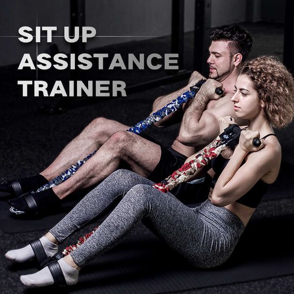 Faixas de resistência ajustável Sit Up Assist Faixa de resistência Expansor de peito Fitness Mutifuncional Elástico Academia em casa Corda para puxar braço Tubo de pedal de pé HKD230710