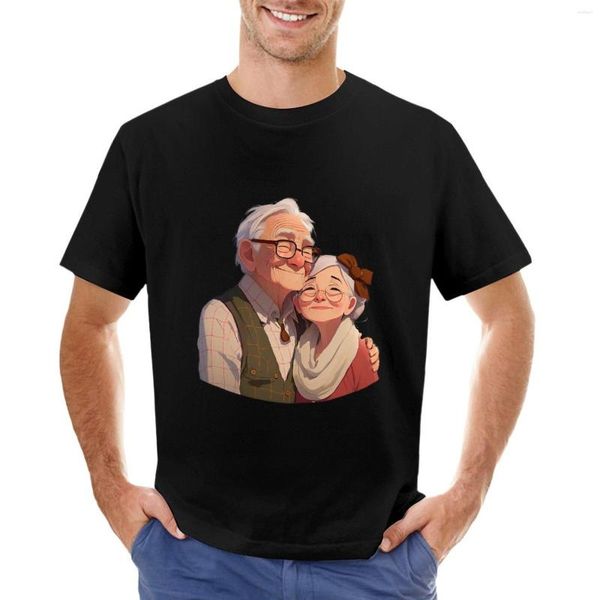 Canotte da uomo Old Grandpa And Grandma Cute T-Shirt Camicie Graphic Tees T For Men Cotton