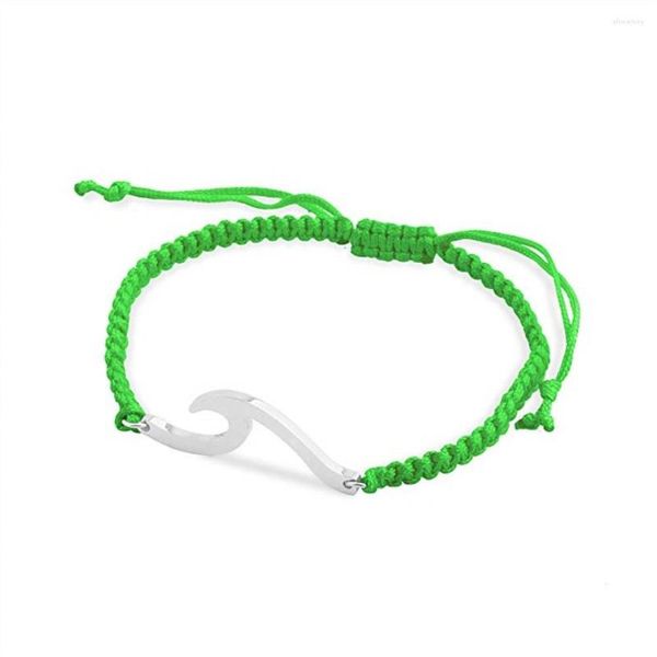 Braccialetti con ciondoli Doppio naso Onda in acciaio inossidabile Regolabile Intrecciato Beach Surf Braccialetti punk gotici per donna Uomo Regali di nozze per feste