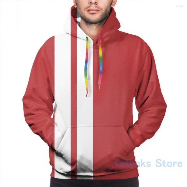 Moletom Masculino Moletom Masculino Para Mulheres Engraçado Racing Stripes (branco Vermelho) Estampa Casual Moletom Com Capuz Streatwear