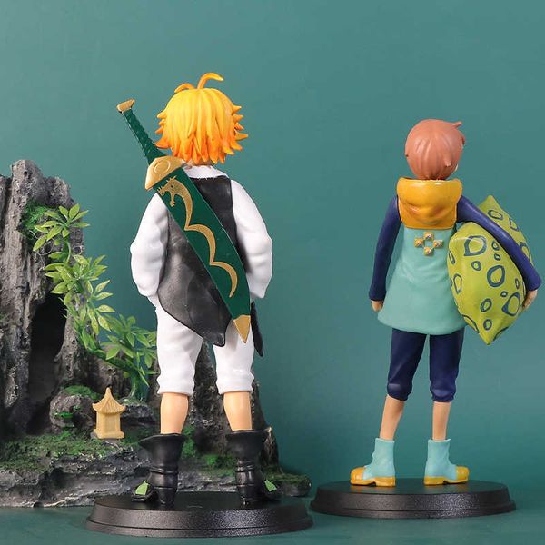 Figuras de brinquedo de ação 18cm Os Sete Pecados Capitais Julgamento do Dragão Anime Figura Meliodas Arlequim Figura de ação Ornamentos Coleção Modelo Brinquedos Presente