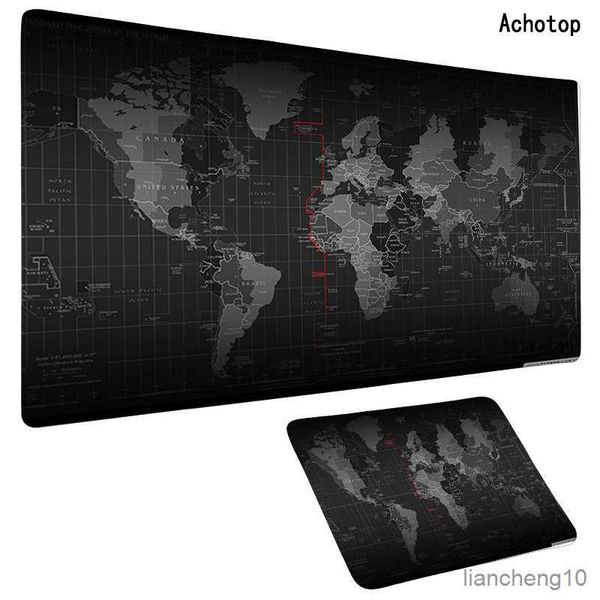 Mouse pads de pulso para computador mouse pad mapa do mundo gamer pad grande mousepad para jogos XXL XL tapete de mesa teclado mouse tapete acessórios para jogos R230710