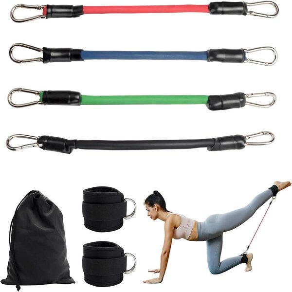 Faixas de resistência 7 peças Faixa elástica de alta qualidade Faixa de resistência Alças de tornozelo Equipamento de ginástica para casa Pernas Treino de fitness Equipamento esportivo HKD230710