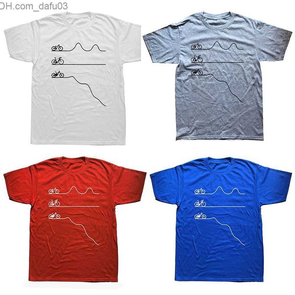 Camisetas masculinas engraçadas mountain bike estrada downhill gráfico camisetas novo algodão manga curta bicicleta ciclismo presente Harajuku t-shirt Z230711