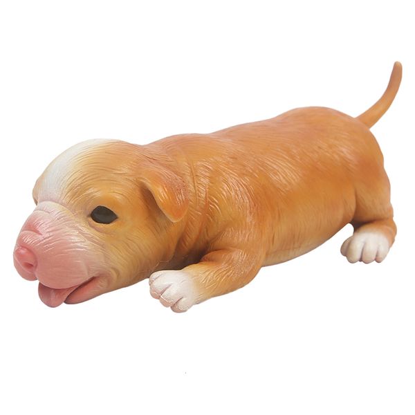 Bonecas Ivita 18cm 100 Full Silicone Reborn Dog Doll com olho macio realista colecionável arte brinquedos para crianças presente de Natal 230710