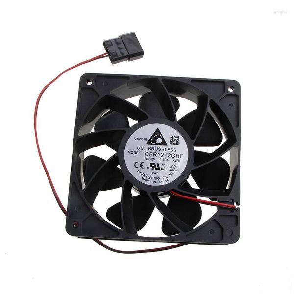 Bilgisayar Soğutma B0KA DC Fırçasız CPU Sunucu Fanı 12x12x3.8cm 210cfm 6000rpm 2pin 2 Tel PWM Otomatik Sıcaklık Kontrol Soğutucu