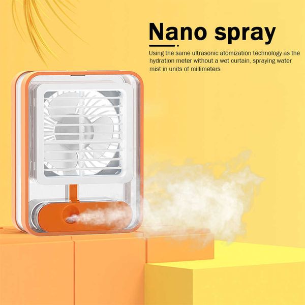 Elektrik Fanları Taşınabilir Hava Soğutucu Fan Su Misteri Mini Elektrik Fan Çok Fonksiyonlu Dayanıklı Dişli Ofis Yatak Odası Okulu için Ayarlanabilir