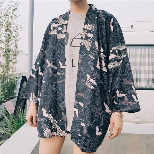 Ethnische Kleidung Kimonos Frau 2023 Japanische Kimono Strickjacke Cosplay Hemd Bluse Für Frauen Yukata Weibliche Sommer Strand TA1254