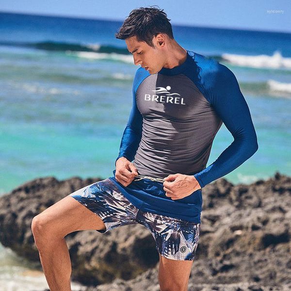 Roupa de banho feminina 2023 roupa de banho masculina manga comprida mergulho protetor solar calça água-viva dividida surf
