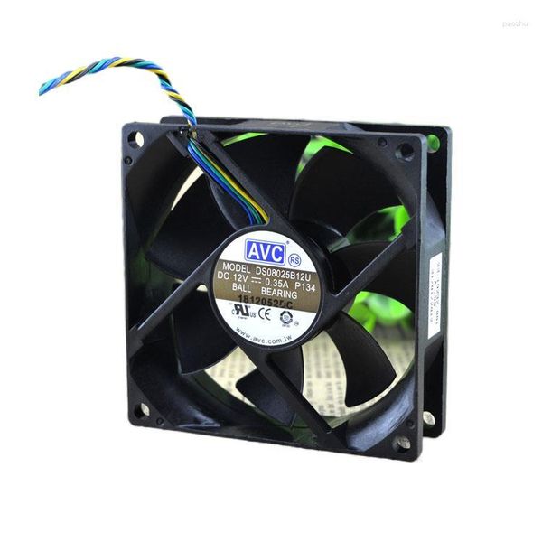 Resfriamento de computador Autic AVC 8025 12V 0,35A DS08025B12U P134 Ventilador de fluxo de ar máximo de bola dupla