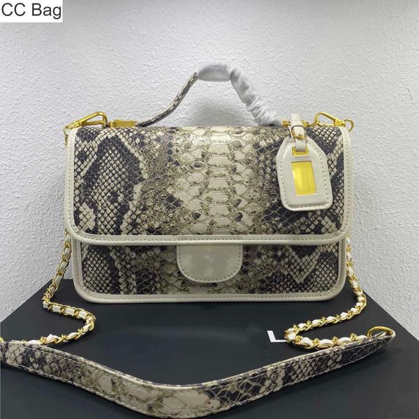 CC Bag Python Pather Cower Cowhide Beald Baged Кожаный аппаратный цепной ручку для ручки с большой емкостью роскошной дизайнер на открытом воздухе пакет для плеч кошелек 25x7x18 см 20о