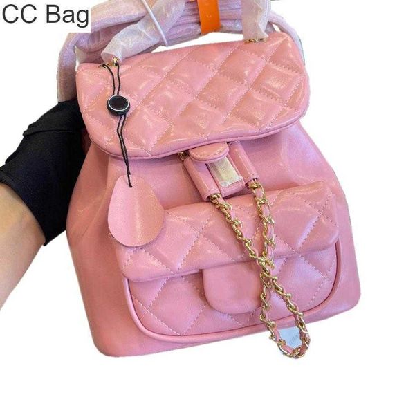 10A CC Tasche Modetasche Damen Vintage Ölwachs Leder Rucksack Französischer Designer Klassisch gesteppt kariert Hardware Schnalle Kettentasche Schultergurt Luxuriöse Schultaschen