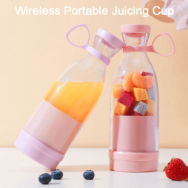 Utensili per frutta e verdura Spremiagrumi elettrico portatile Tazza per spremitura senza fili Mini estrattore di succo fresco Frullatore personale Bottiglia Frullatore per frullato Frullatore per frutta 230710