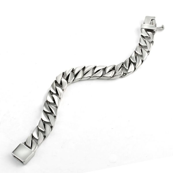 Pulseira de corrente para homens e mulheres pulseiras curb elos cubanos correntes 316L pulseiras de aço inoxidável masculino jóias acessórios atacado 230710