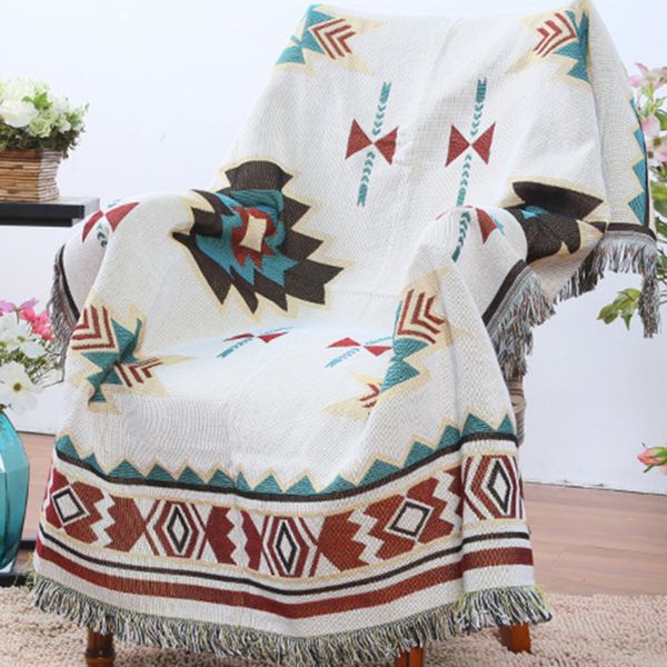 Одеяла этнический стиль геометрический диван одеял.