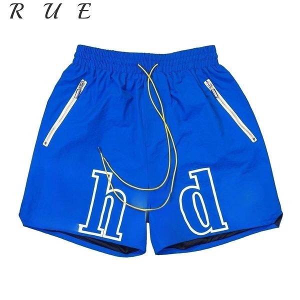 RH Herren-Shorts, Designer-Shorts für Herren, Sommermode, lässige Strandhose, hochwertige Streetwear, rot, blau, schwarz, lila, Hose, kurze, cremefarbene Hemd-Shorts für Herren, Größe: S-XL