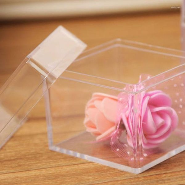 Confezione regalo 12 pz Clear Candy Box Scatole per dolcetti Year Party Background Decor