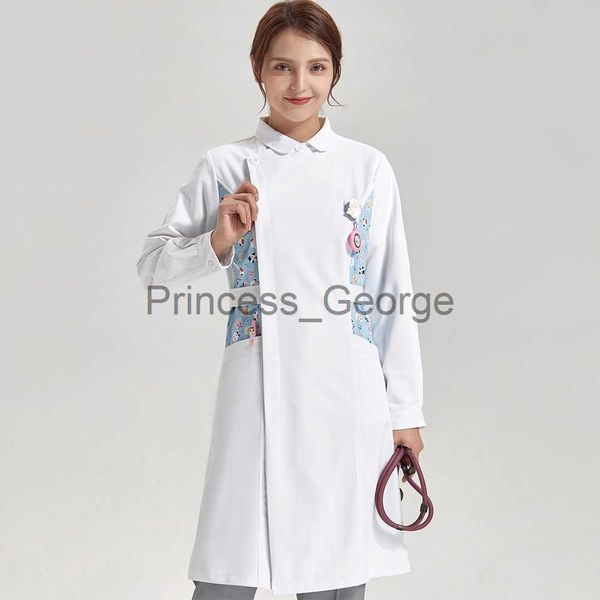 Other Apparel Nurse Dress Scrubs Vitality Healthcare Tunic White Women Pet Vet Esteticista Work Uniform Style Nursing Robe Dresses 80301 x0711