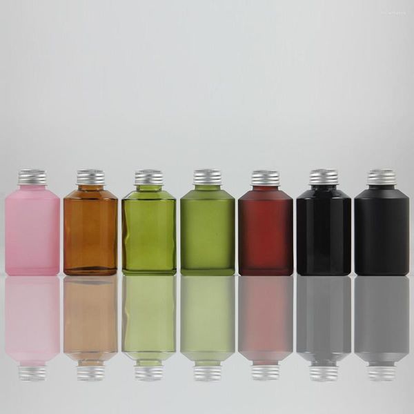 Garrafas de armazenamento para embalagens de cosméticos 125 ml óleo essencial de vidro com tampa de alumínio