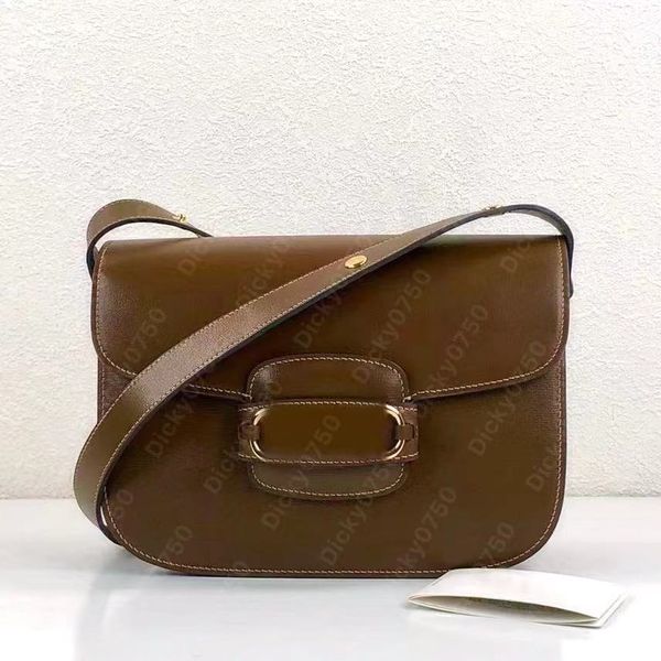 Designer-Umhängetasche für Damen, Sattel-Umhängetasche, Bolsos, Leder-Umhängetaschen, braune Handtasche, Tasche, Luxus-Handtasche, Dicky-Damengeldbörsen, Messenger-Sacoche