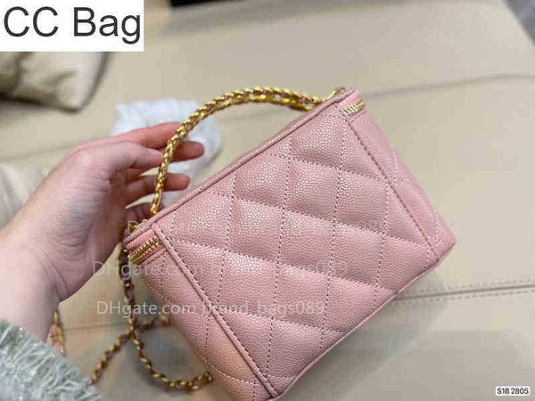 CC Bag Cosmetic Cases Feminina Crossbody Designer Box Pink Caviar Classic Handbag Zipper Shoulder Metal Chain Golden Handheld Timel