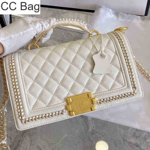 Bolsa CC Bolsas de Compras 2022ss Bolsa de Mão de Designer de Luxo Feminina com Aba Clássica Cor Sólida Costela Marca Premium Bolsa de Moedas Cosmética de Grande Capacidade Sho L1UL