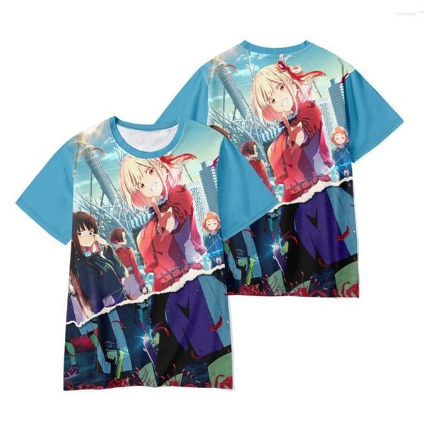 Herren T-Shirts Lycoris Recoil T-Shirts Anime 3D Gedruckt Streetwear Männer Frauen Lässige Mode Übergroßes Hemd Harajuku Kinder Tees Tops Kleidung