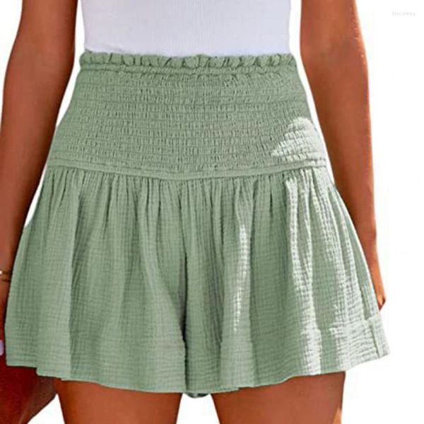 Damen-Shorts, Baggy, weiche Baumwollmischung, kurze Damenhose, Sommer, elastische Taille, lässig, gerade, täglich, Freizeit