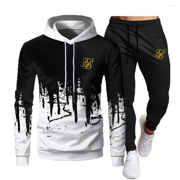 Männer Trainingsanzüge 2023 Herbst Winter Sets Zipper Hoodie Und Hosen 2 Stück Lässige Männlichen Sportswear Marke Kleidung Schweiß Anzug