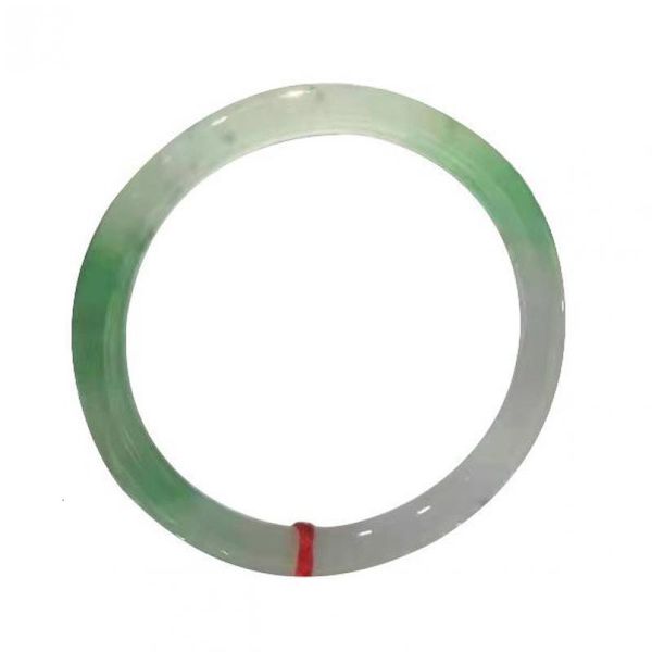 Bangle Jingle Fine Braccialetti di giada verde Accessori per gioielli Donna Naturale Myanmar Giadeite Sottile Rotonda Giade Braccialetti di pietra 230710