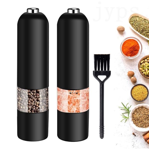 Mills Automatic Salt Pepper Grinder Electric Spice Mill Grinder Condimento Ruvidezza regolabile Utensili da cucina Macinazione per cucinare BBQ 230710