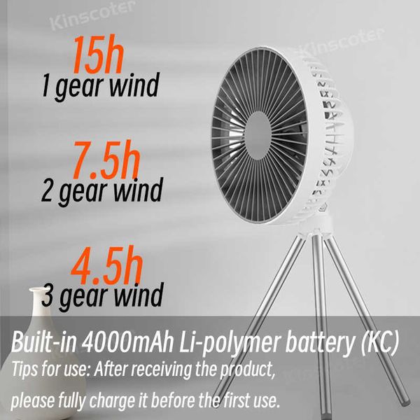 Электрические вентиляторы Камеры Открытый кемпинг Палатка Потолочный вентилятор Многофункциональный портативный беспроводной циркулятор Домашний электрический мини-USB настольный вентилятор со штативом