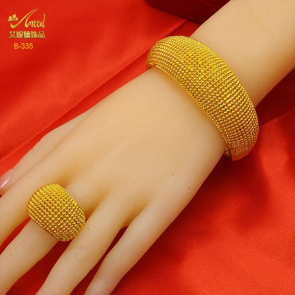 Bangle Aniid Африканские браслеты с кольцами с кольцами свадебные банкетные подарки Гавайские индийские женщины Очаровали регулируемые золото оптовые 230710