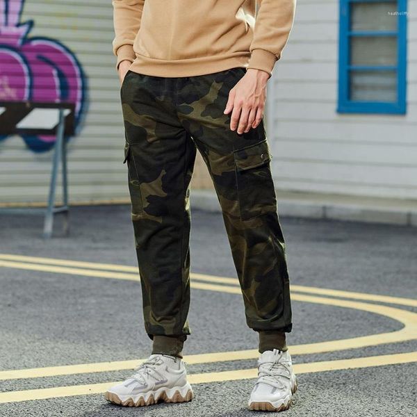 Calças Masculinas Masculinas Streetwear Casual Camuflagem Jogger Calças Militares Táticas Masculinas de Combate Ao Ar Livre Cargo Hip Hop Roupas Largas