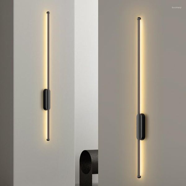 Lampada da parete moderna LED Iong Strip Lights per camera da letto Scale TV BackGround Lampade Interior Decor Lighting Sconce Corridoio