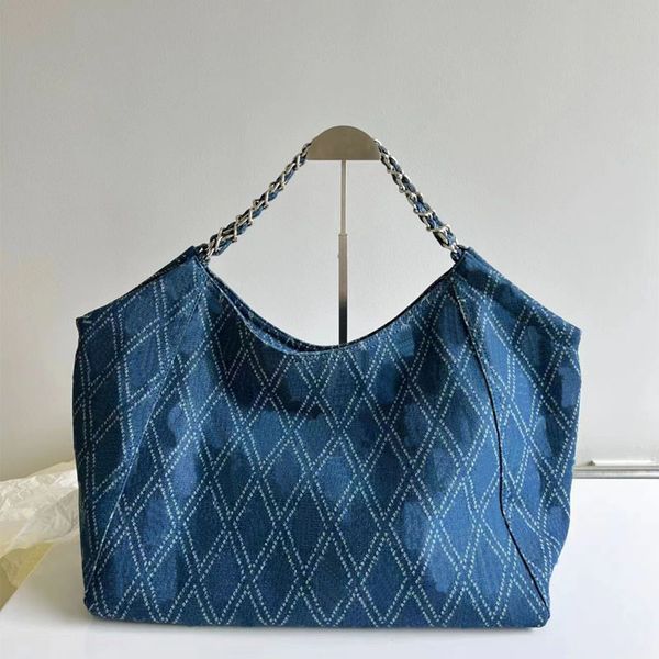 Borsa in denim di lavaggio alla moda classica Borsa da donna di design di lusso Borsa di lusso con tasca a catena Busta con patta diagonale in denim Borsa da corriere