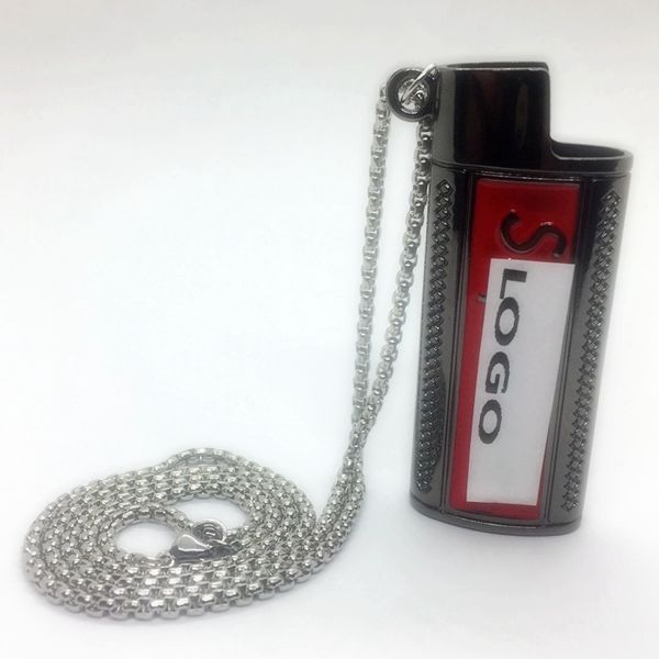 Novo COOL Fumar Colorido Liga de Metal J5 Isqueiro Estojo Invólucro Protetor da Pele Luva Portátil Colar Pendente Bainha Erva Tabaco Cigarreira