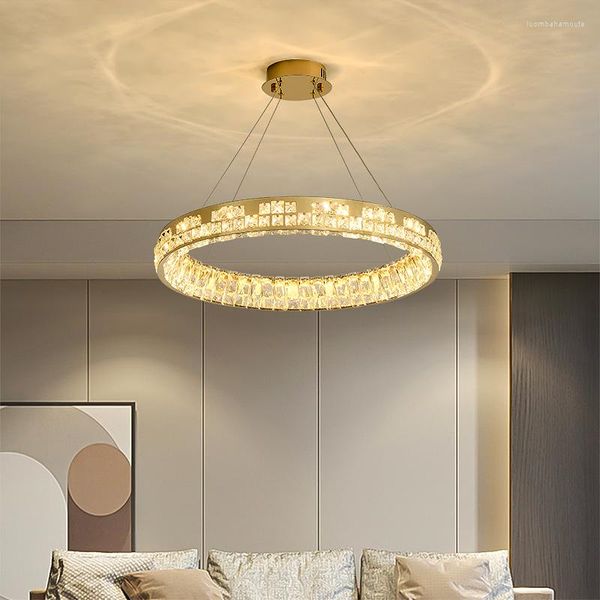 Люстры легкие роскошные хрустальные люстра современная гостиная из нержавеющей стали Высококачественная светодиодная светодиодная светильника осветительных приборов