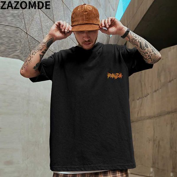 T-shirt da uomo ZAZOMDE T-shirt hip-hop estiva da uomo T-shirt con stampa panda Harajuku Streetwear T-shirt estiva T-shirt manica corta T-shirt Abbigliamento in cotone Z230711