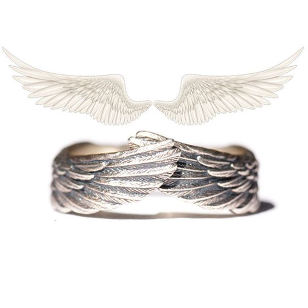 Обручальные кольца Angel Devil Wings Open Ladies Ring Hip Hop Teen Thumb Plignable Gired подарок оптом 230710