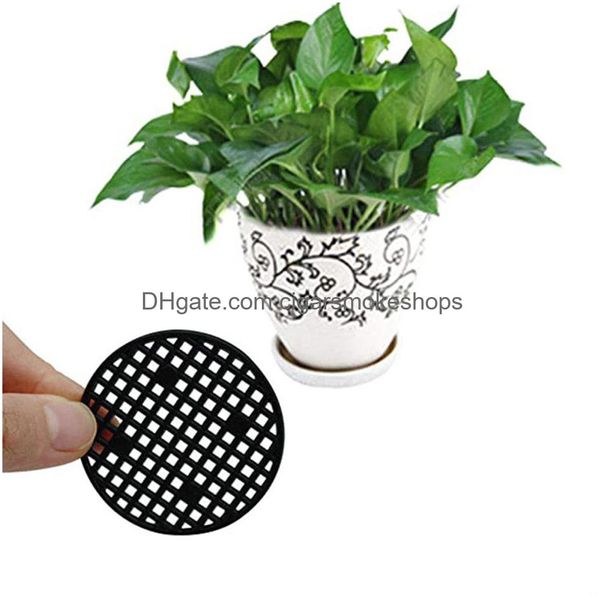 Andere Gartenbedarf Kunststoff Blumentopf Loch Mesh Pad Bonsai Bodengitter Matte Entwässerung SNS verhindern Bodenverlust Atmungsaktive Dichtung 4,5 cm Dhd7J