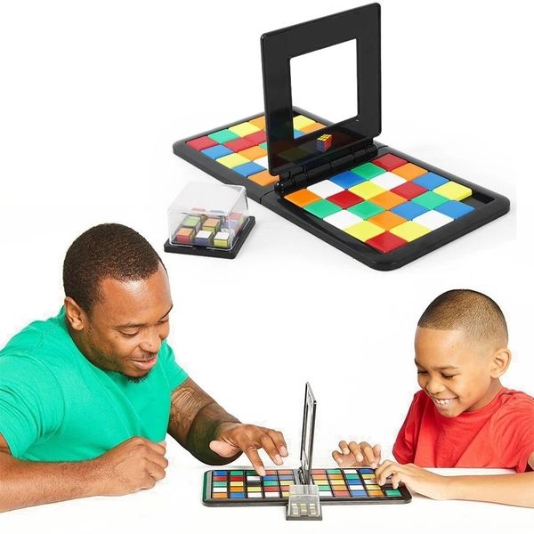 Magic Cubes Kids Color Battle Square Race Game Parent Desktop Enigni Desktop imparando giocattoli educativi Anti Stress Girl Girls 230710