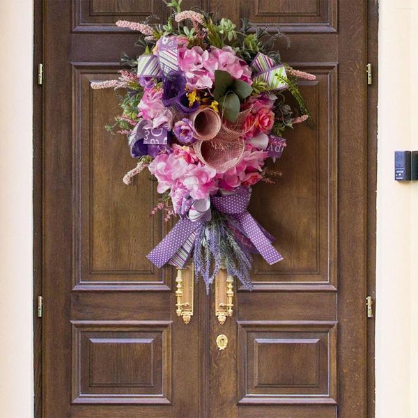 Fiori decorativi Appendiabiti per porta Ortensia Decorazione artificiale Ghirlanda Casa per le vacanze Atmosfera Simulazione Bouquet primaverile