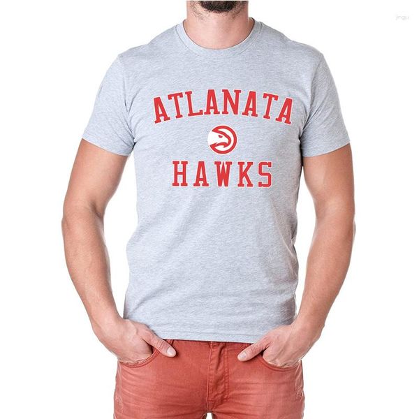 Erkek Tişörtleri Atlanta Erkekler Basketbol Gömlek Pamuk Eğitim Jersey Tees S0275 Yaz Moda T-Shirt Euro Boyut