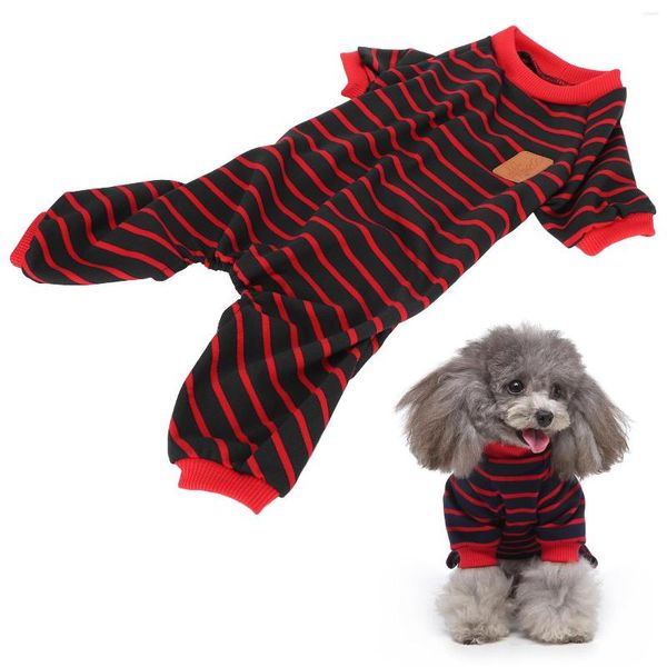 Собачья одежда мягкая пижама короткие рукава, покрытые вежливым питомцем для маленьких средних больших собак одежды, комбинезоны