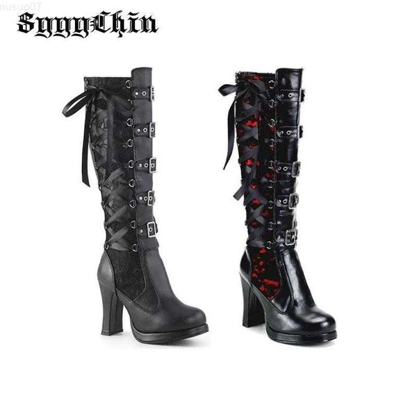 Boots Women's Boots Lolita Gothic High High Heel кружев