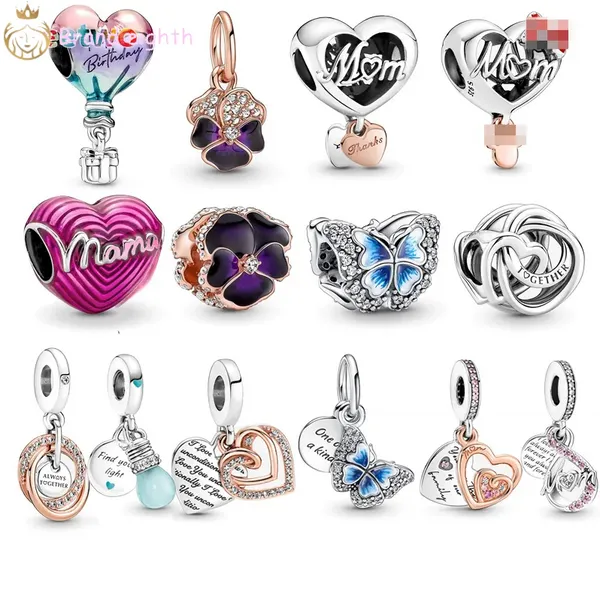 Für Pandora Charms Sterling Silber Perlen Dangle Charm Asymmetrische Kirschfruchtperle