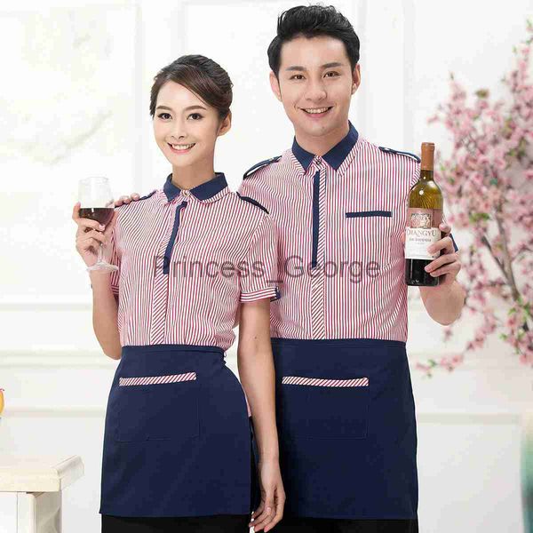 Altri Abbigliamento Estate Hotel Cameriere Abbigliamento da lavoro Ristorante occidentale Uniforme da cameriere Donna Cafe Chef Uniforme Fast Food Cameriera Uniforme Panno cuoco x0711