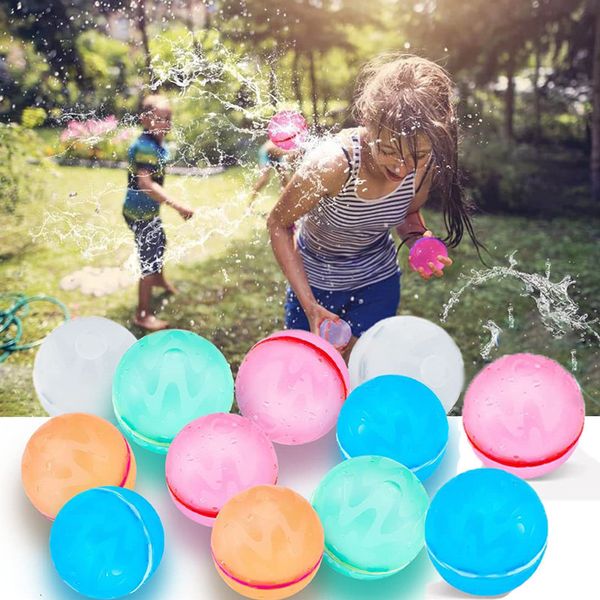 Sandspiel Wasserspaß Magnetischer wiederverwendbarer Wasserballon Schnellfüllbombe Outdoor-Spielzeug Sommeraktivität für Kinder Kampfballons 230711