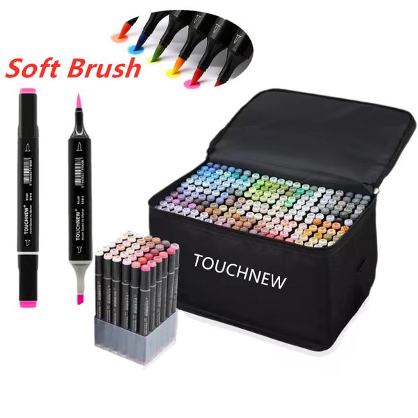 Печки рисовать маркеры маркеры Soft Brush Marker Set Set Brush Marker Marker Marker Comic Raw